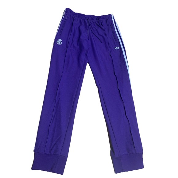 Adidas Real Madrid Terrace Icons Track Pants Purple JF2579 Mens Size L - Picture 1 of 7